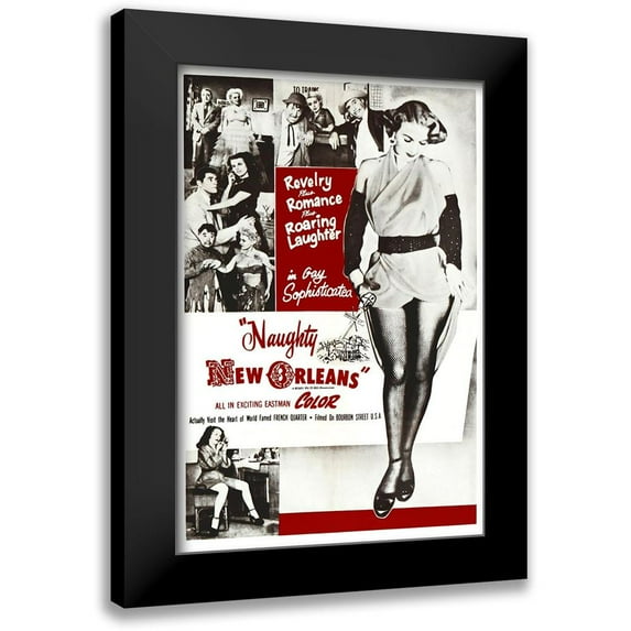 Vintage Vices 13x18 Black Modern Framed Museum Art Print Titled - Vintage Vices: Naughty New Orleans