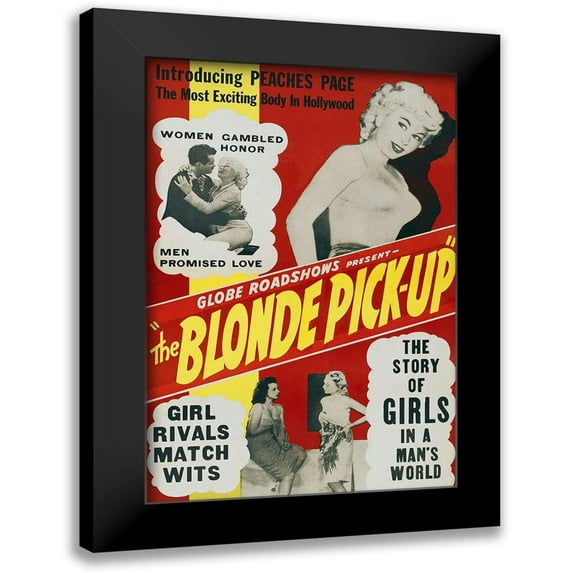 Vintage Vices 17x24 Black Modern Framed Museum Art Print Titled - Vintage Vices: Blonde Pick-Up