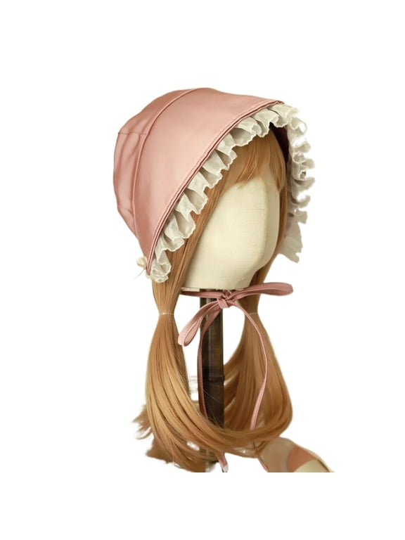 Vintage Victorian Style Bonnet Hat for WomenRetro and Chic Basin Hat for Cute Girls and Lolita Cosplay