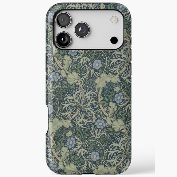 Vintage Victorian Wallpaper Floral Pattern iPhone Case 11 to 17 Pro Max