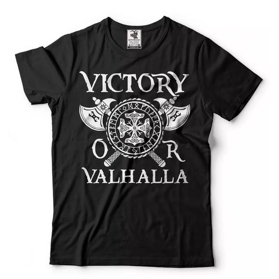 Vintage Victory Or Valhalla T-Shirt Viking Shirt The Vikings Tee Shirt Odin Thor Norse T - Perfect Gifts For Everyone