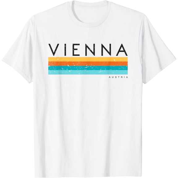 Vintage Vienna Austria Retro Design T-Shirt mens t shirt，white，women，funny，misfits，men，journey，t-shirt