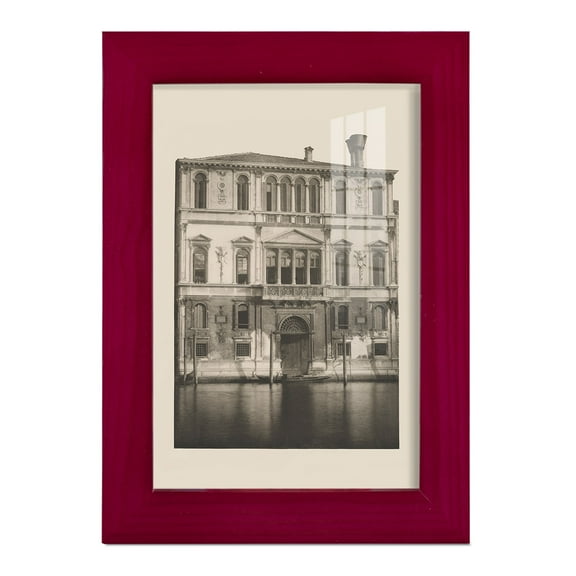 Vintage Views of Venice I - Framed Print w/glass - Cherry Red
