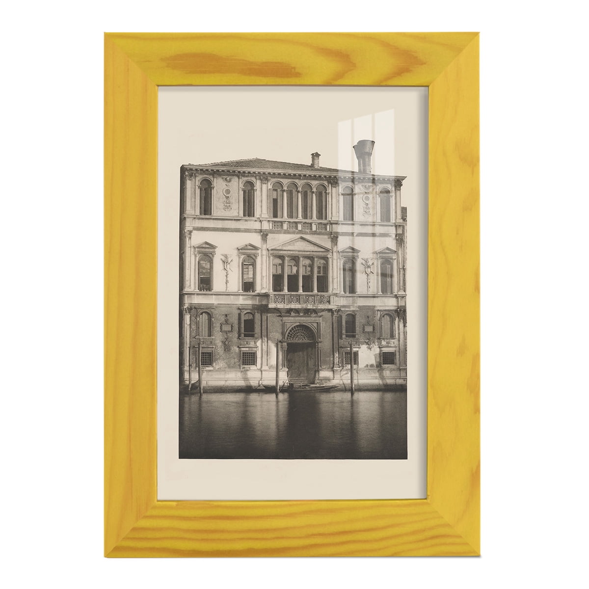 Vintage Views of Venice I - Framed Print w/glass - Sunflower Yellow
