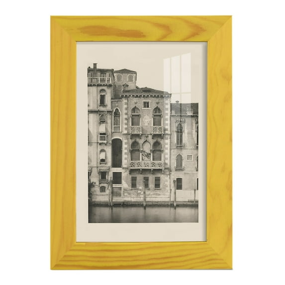 Vintage Views of Venice III - Framed Print w/glass - Sunflower Yellow