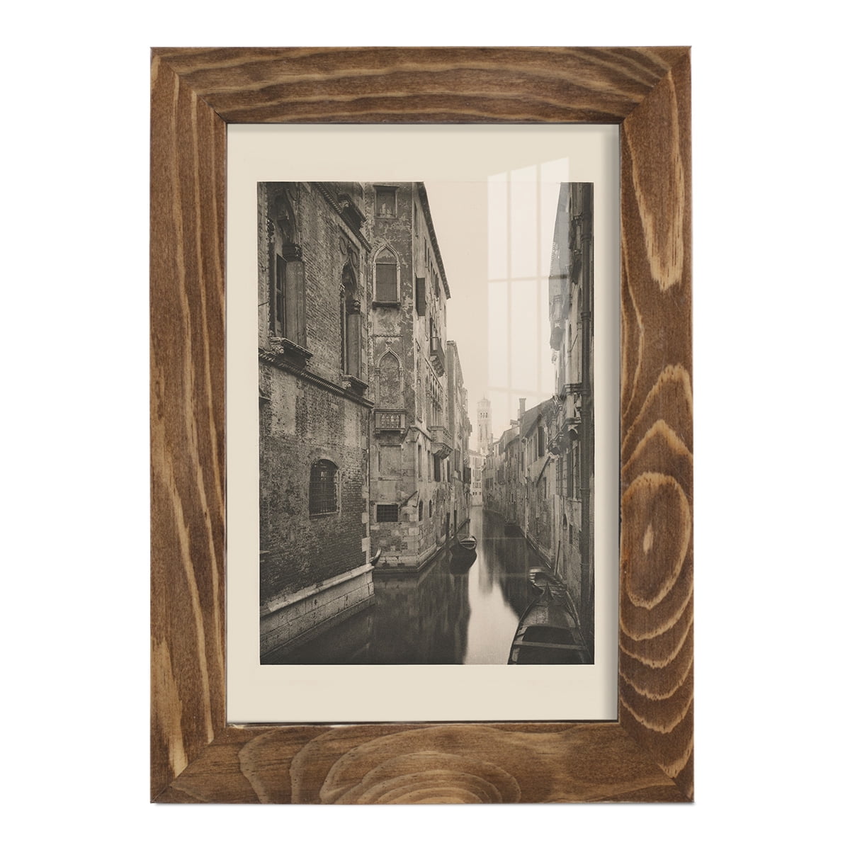 Vintage Views of Venice V - Framed Print w/glass - Walnut