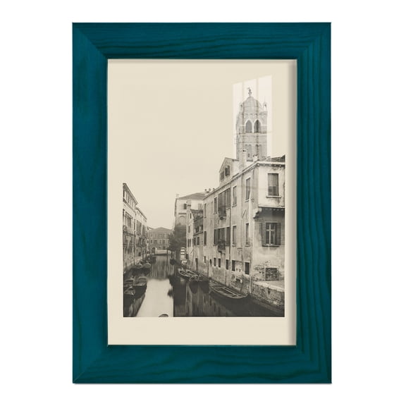 Vintage Views of Venice VII - Framed Print w/glass - Ocean Blue