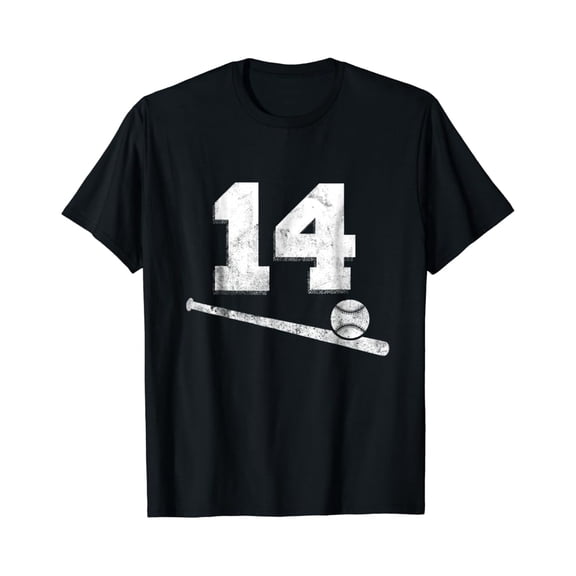 Vintage Vintage Baseball Jersey Number 14 T-Shirt Size S-5XL Player Number Best Birthday Gifts, Vintage Birthday Gift
