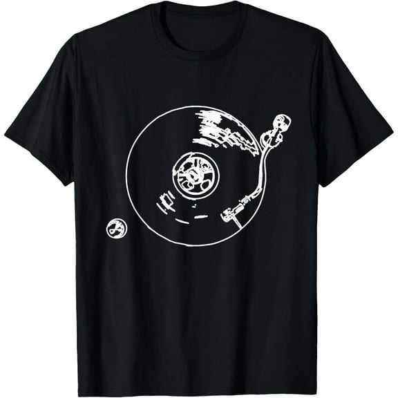Vintage Vinyl Record Player DJ Disc Jockey Turntable Retro T-Shirt