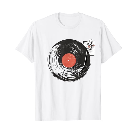 Vintage Vinyl Record Player Summer Vibes Retro Style T-Shirt