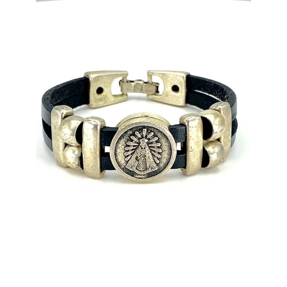 Vintage Virgen of Lujan bracelet handmade jewelry by Graciela's Collection