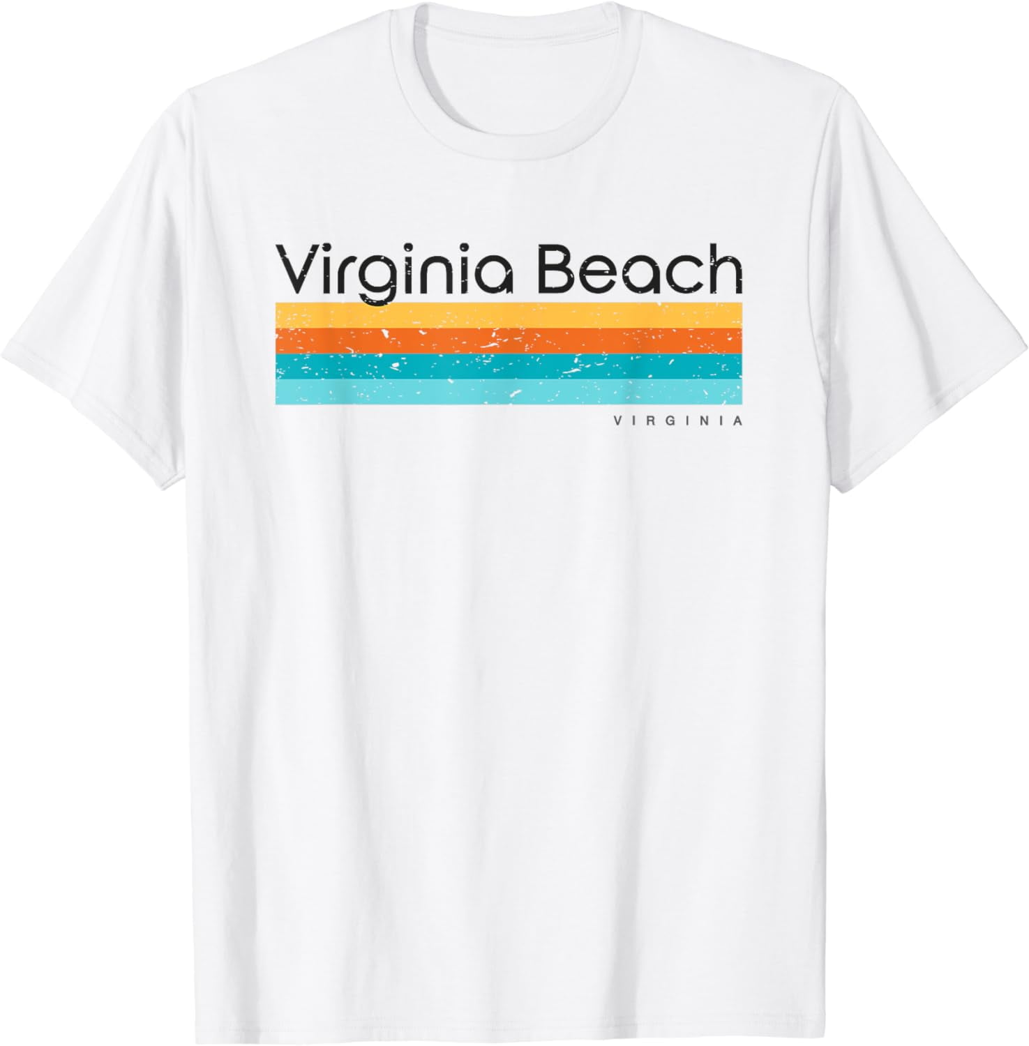 Vintage Virginia Beach Virginia VA Retro Design Cotton TShirt