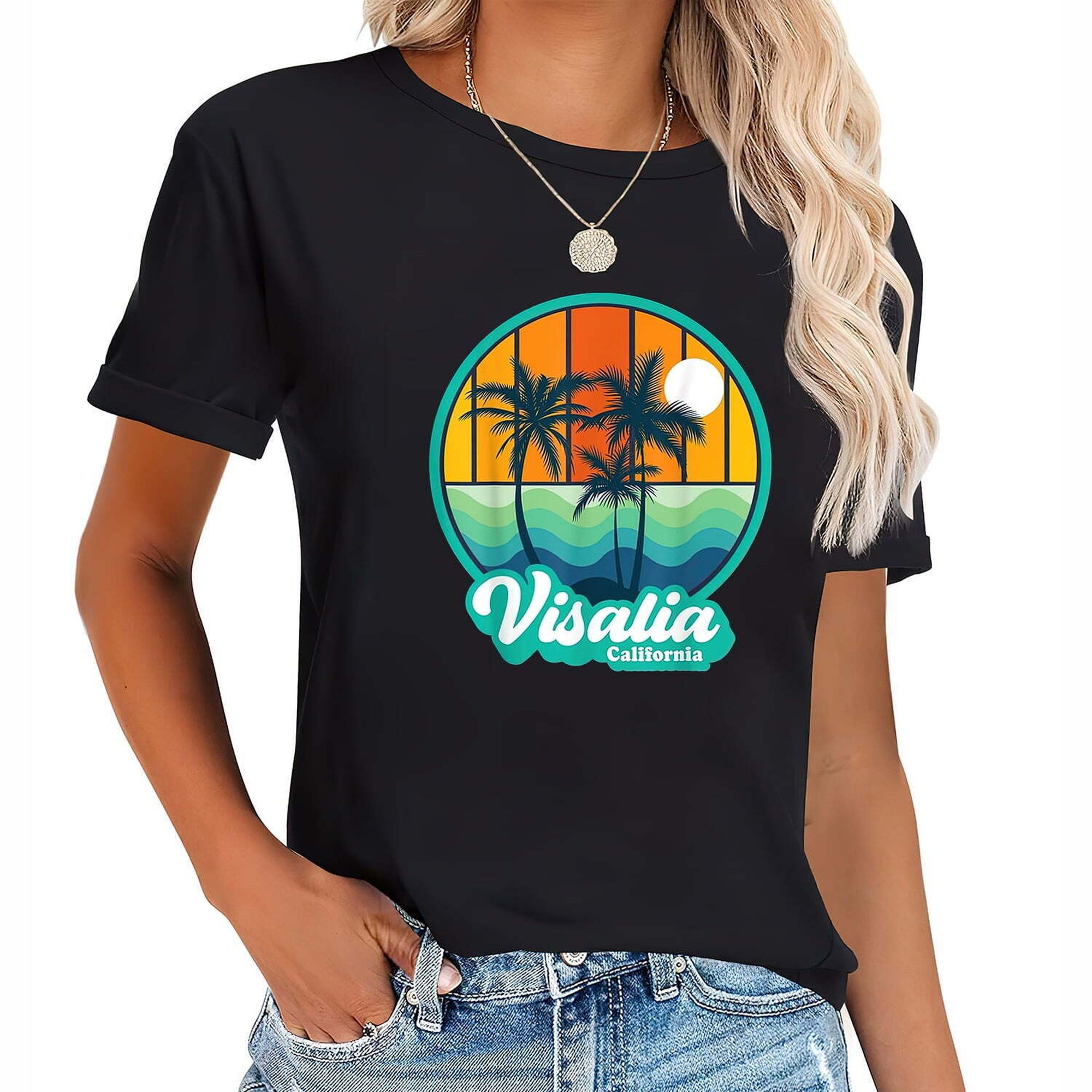 Vintage Visalia CA Beach Vacation Souvenir TShirt