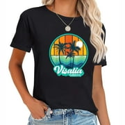 Vintage Visalia CA Beach Vacation Souvenir T-Shirt