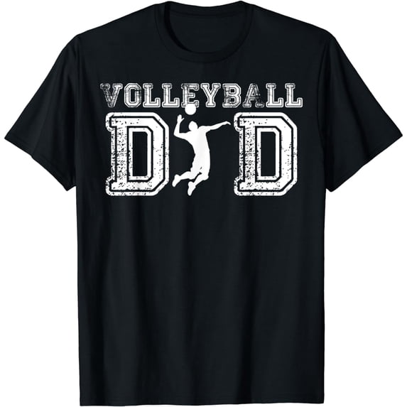Vintage Volleyball Dad Player Daddy Funny Father's Day Gift T-Shirt