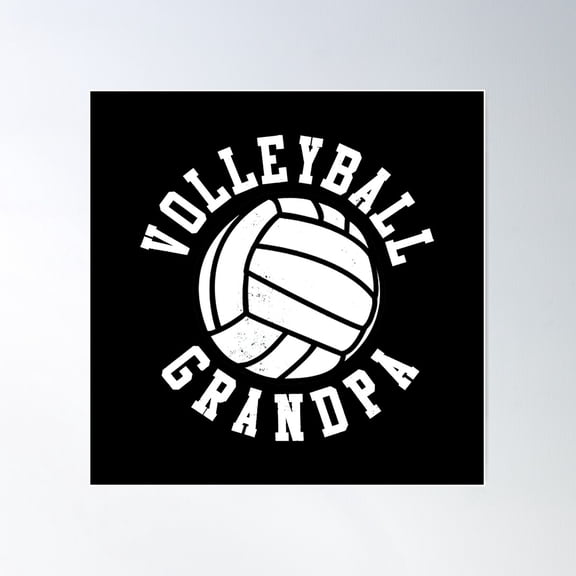 Vintage Volleyball Grandpa Poster Wall Art, Modern Wall Decor For Living Room Bedroom, 30x30 UNFRAMED