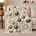 thumbnail image 1 of Vintage Volleyball Shield Pattern With Olive Florals Nostalgic Sketch Style For Sports Fans Cozy Flannel Blanket Home Decor In Bedroom Living Room Christmas Gift, 1 of 9