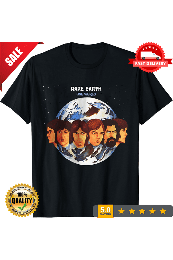 Vintage Vtg RARE EARTH ONE WORLD Cotton Black Men Women Classic Shirt, NEW TRENDING ITEM-TH72607