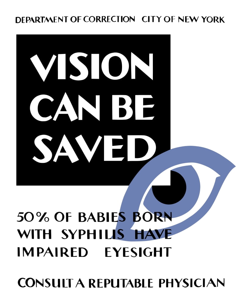 Vintage WPA poster featuring a giant eye for vision Canvas Art - John ParrotStocktrek Images (26 x 32)