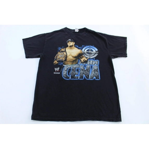 Vintage WWE John Cena T-shirt, Gift for Fans,Black Color,Size L