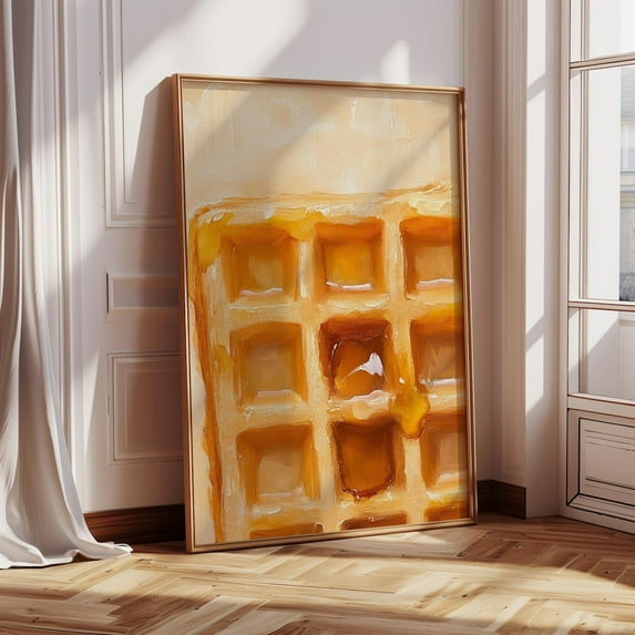 Vintage Waffles Art Print Poster Retro Kitchen Foodie Decor, Size 8x12 UNFFRAMED F03.1.8l762