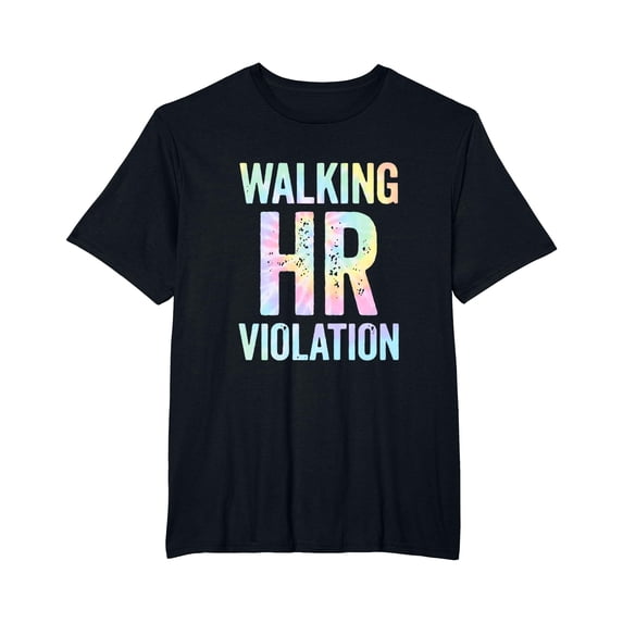 Vintage Walking HR Violation HR Human Resources Nigh Tie Dye T-Shirt