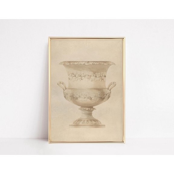 Vintage Wall Art Antique Light Academia Decor Farmhouse Neutral Rustic Poster, Unframed Poster Size 8x12