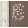 thumbnail image 1 of Vintage Wall Art Sticker Decoration Farmers Almanac Scroll Border Decal 23x16-Inch Light Gray, 1 of 1