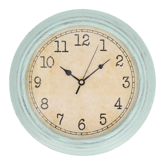 Vintage Wall Clock 12 Inches / 30 cm Silent Non Ticking Retro Decorative Hanging Quartz Clocks for Living Room Accent