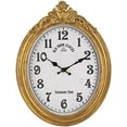 thumbnail image 1 of Vintage Wall Clock, European Style Decorative Clock Retro Oval Large Clock Silent Non-Ticking Elegant Home Decor Gold Wall Clocks Battery Operated for Living Room Bedroom, 1 of 7