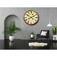 thumbnail image 1 of Vintage Wall Clock, Rustic Wall Clock, Oversized Wall Clock, Silent Quartz Movement, Unique Wall Clock, Wood Wall Clock with Roman Numerals, 1 of 3