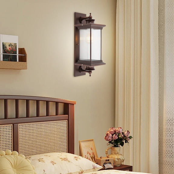 Vintage Wall Lamp IP65 Waterproof Aluminum & Iron Fixture Outdoor Sconce Wall Lanterns E26 Bulb Compatible Perfect for Indoor & Outdoor Decor