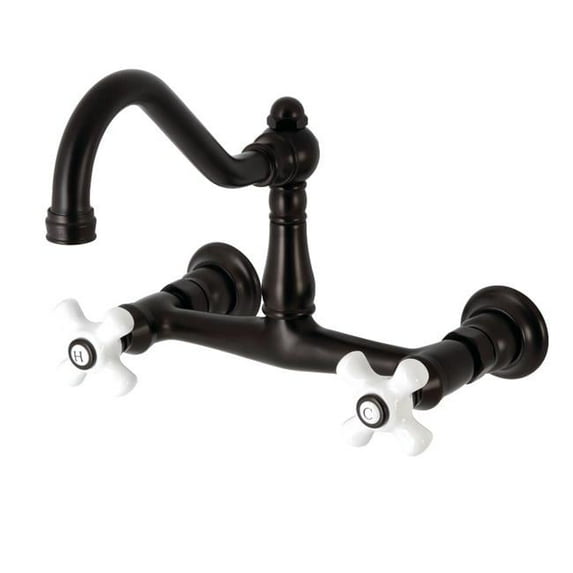 Vintage Wall Mount Bathroom Faucet, Oil Rubbed Bronze