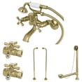 thumbnail image 1 of Vintage Wall Mount Clawfoot Faucet Package, Brushed Brass, 1 of 1