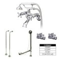thumbnail image 1 of Vintage Wall Mount Clawfoot Tub Faucet Package in Polished Chrome, 1 of 1