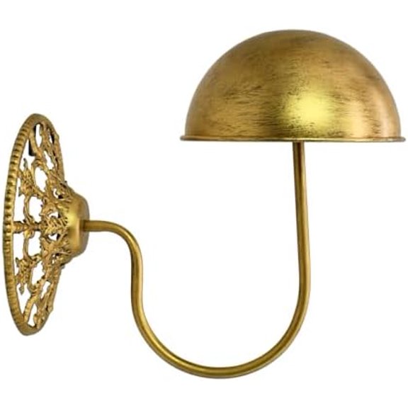 Vintage Wall Mount Hat & Coat Rack – Rustic Gold Decorative Iron Holder for Hats, Scarves, Helmets & Wigs – Retro Entryway Wall Organizer for Home, Store, Restaurant or Hotel Use