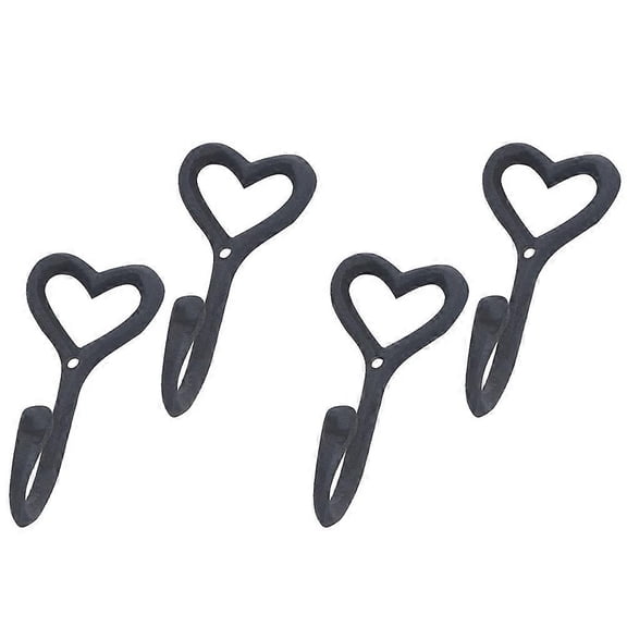 Vintage Wall Mount Hooks Heart Shaped Storage Solution 1 Set 4Pcs Perfect For Kitchen Bedroom Decorators