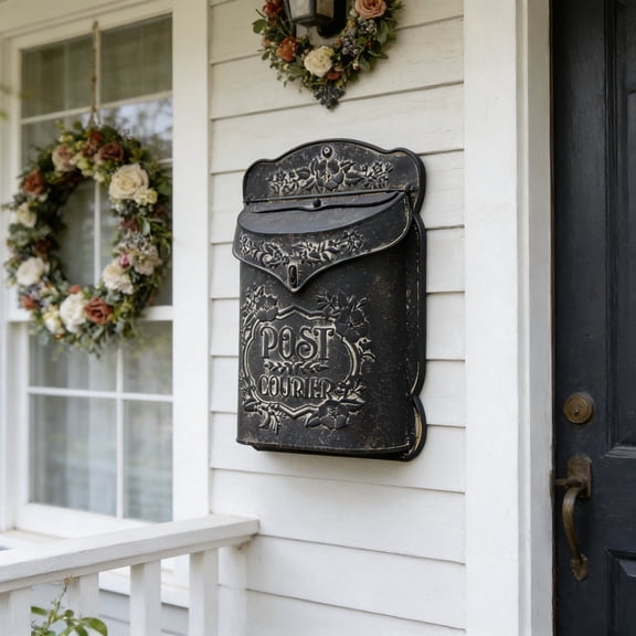 Vintage Mailboxes for Homes Wall Mount Mailbox for Outdoor,Side of House,Porch & Indoor Use,Perfect for Letters & Small Mail