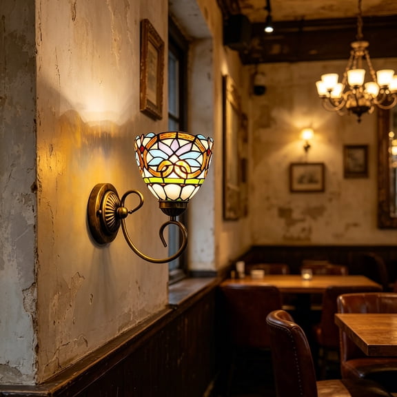 Vintage Wall Sconce Lamp Decorative Wall Light Coffee Shop Bedroom Bedside LED Ambient Lighting Soft Warm Glow Elegant Retro Design, for Bedroom Hallway Corridor Balcony Coffee Shop Home
