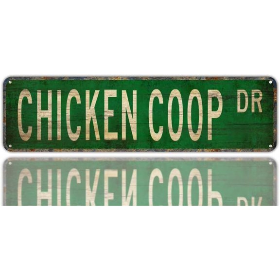 Vintage Wall Signs Chicken Coop Gift Chicken Coop Decor Tin Sign Wall Decor 4x16 Inch