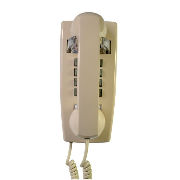 Vintage Wall Telephone, Corded Plastic Wall-Mounted Phone for Home, Retro Ivory Landline Trimline Phone for Home/Office/Hotel/Telephone Booth, Analog Decorative Wall-Plated Senior Telephones