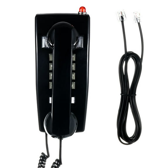 Vintage Wall Telephone, Landline Corded Telephone with Ringing Indicator & Volume Control, Old Style Retro Wall Phone Moisture Proof for Living Room Bathroom Office School Hotel