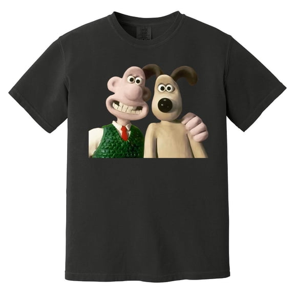 Vintage Wallace And Gromit Aardman Animation Fan Graphic Comfort Color T-Shirt