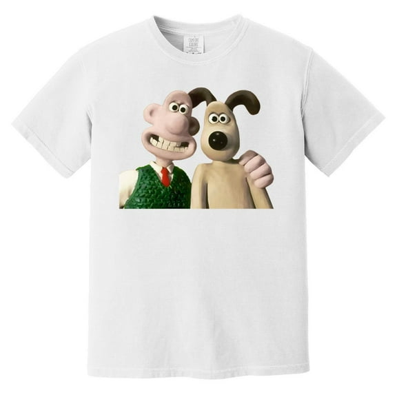 Vintage Wallace And Gromit Aardman Animation Fan Graphic Comfort Color T-Shirt