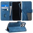 thumbnail image 1 of Vintage Wallet Case for iPhone 16 Plus, Premium PU Leather RFID Blocking Card Holder Lanyard Magnetic Closure Kickstand Phone Cover for iPhone 16 Plus, Blue, 1 of 8