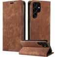 thumbnail image 1 of Vintage Wallet Stand Phone Case for Samsung Galaxy S10 4G 5G S9 S8 Plus E Lite, Magnetic Closure Card Holder Back Cover, Business Skin-Friendly Protective Shell(Brown,S10 Plus), 1 of 8