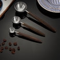 thumbnail image 1 of Vintage Walnut Handle Coffee Measuring Spoon, Stainless Steel, Multifunctional Kitchen Baking Tool for Milk , Spices, Compact, 12.3cm, Silver, 1 of 6