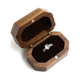 thumbnail image 1 of Vintage Walnut Wood Ring Box Jewelry Display Storage Holder Engagement Wedding~, 1 of 10