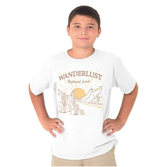 Vintage Wanderlust National Park Crewneck T Shirts Boy Girl Teen Brisco Brands X
