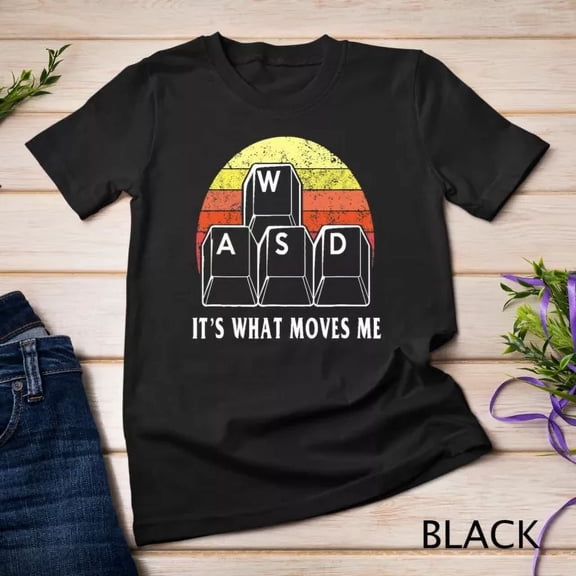 Vintage Wasd It'S What Moves Me Funny Pc Gamer Computer Nerd Gift 1 Unisex T-Shirt Birthday Gifts